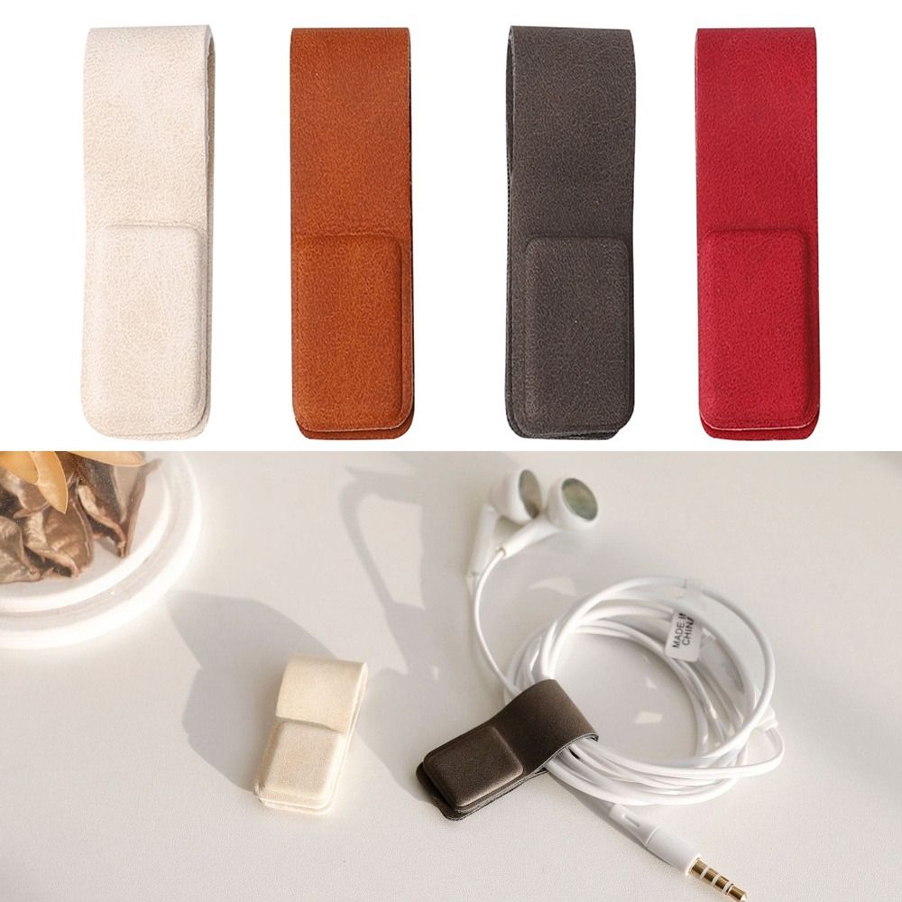Cable Organizer Magnetic - New Leather Earphone Cable Clip Flexible