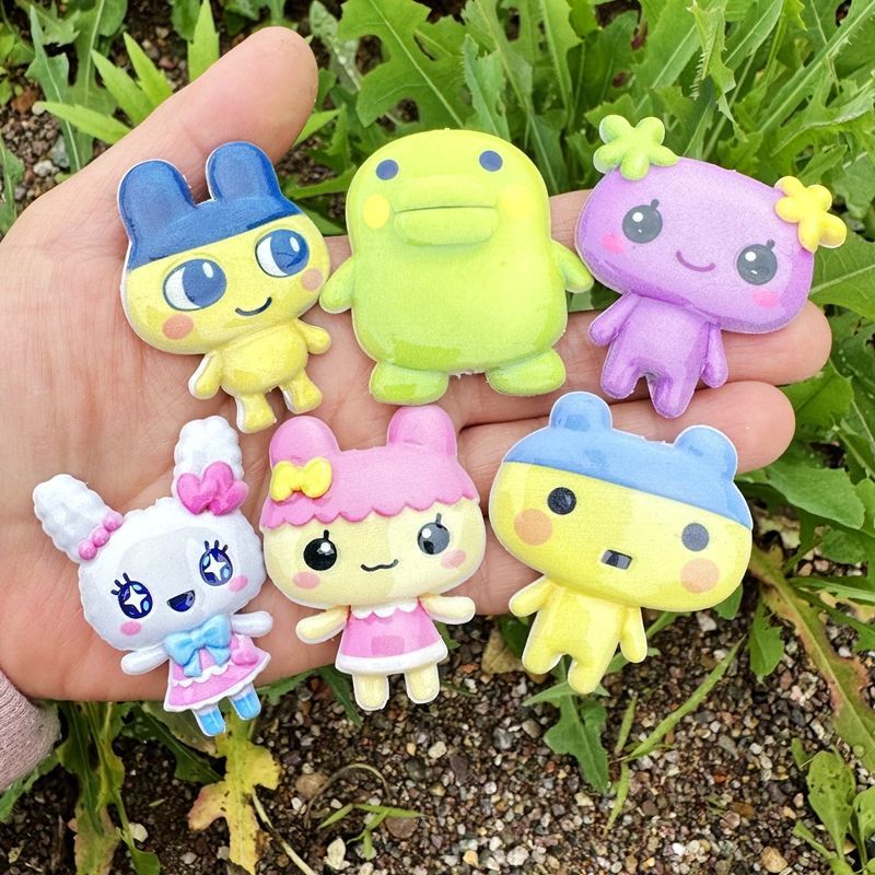 Phone Accessories Jewelry - 45mm Cartoon Tamagotchi double-sided printed hollow