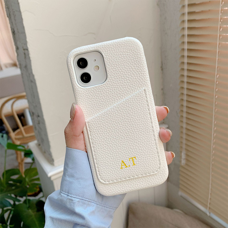 Phone Accessories Names - Customized Name Personalise Initials Letters Leather