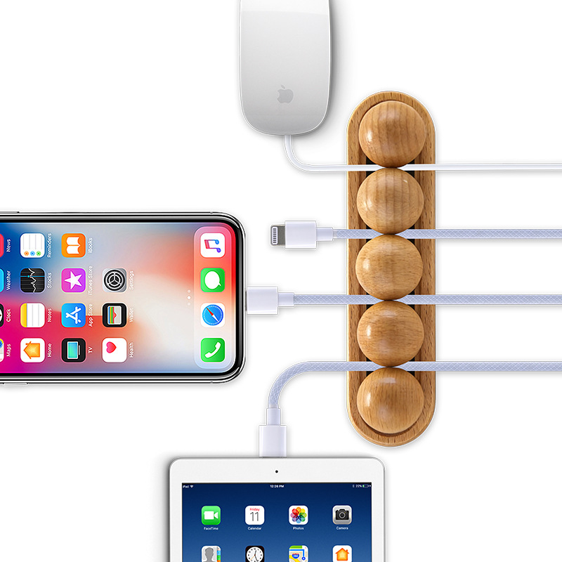 Solid Wood Magnetic Cable Orga - Cable Organizer Magnetic ulasan dan harga
