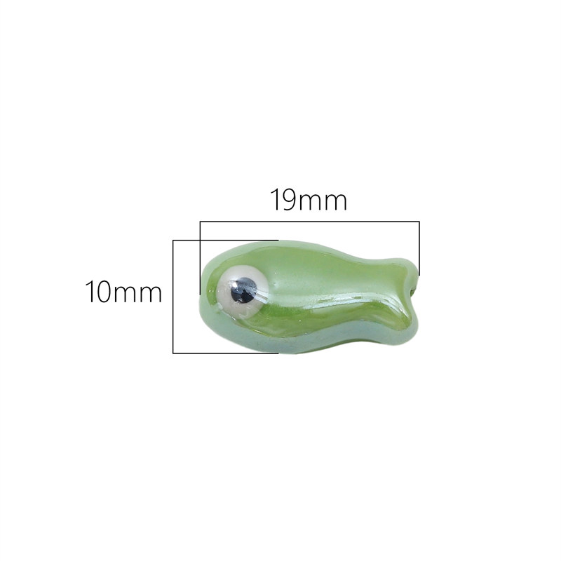 10Pcs Vintage Fish Ceramic Bea - Phone Accessories Jewelry ulasan dan harga