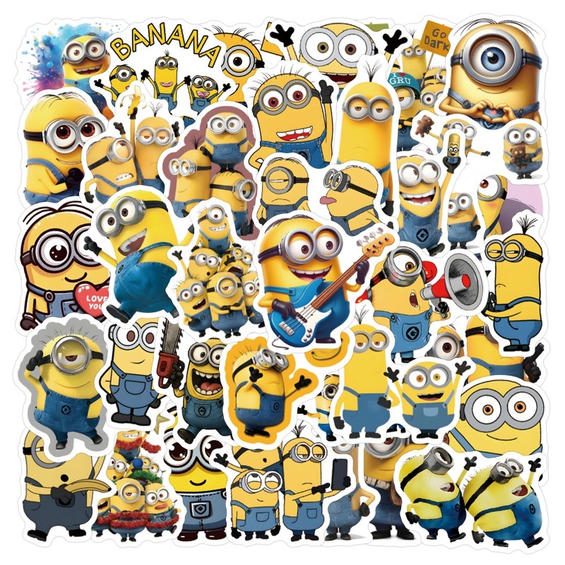 55pcs Minions Cartoon Graffiti - Phone Accessories Ideas ulasan dan harga