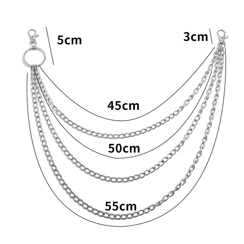 Layer Metal Belt Chain Punk Ho - Phone Accessories Men ulasan dan harga