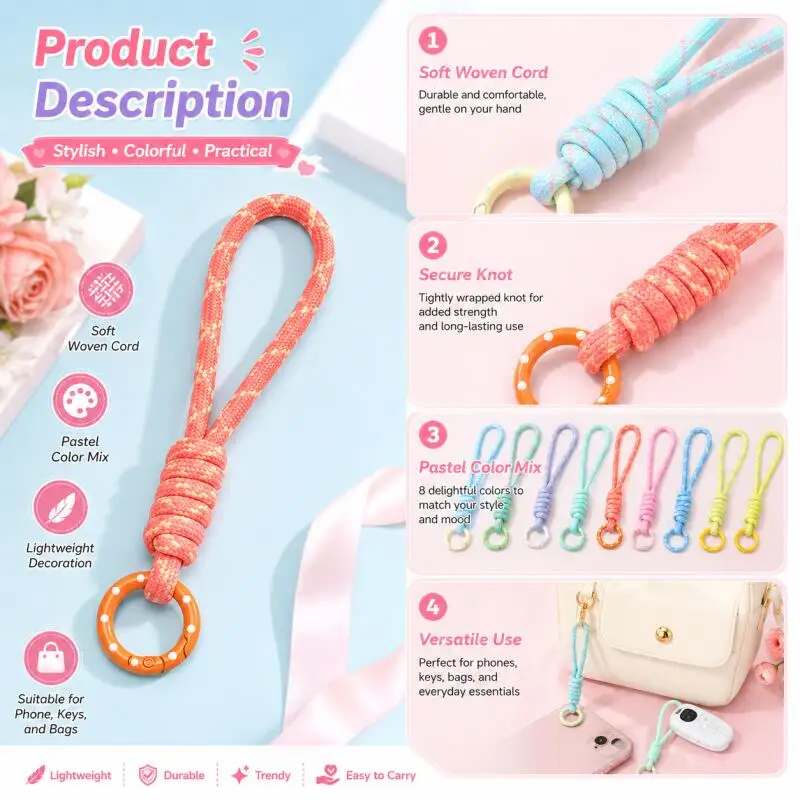 Hand Woven Keychain For Mobile - Phone Accessories Jewelry ulasan dan harga