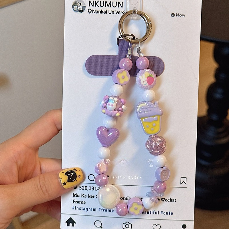 Dopamine Colorful Beaded Phone - Phone Accessories Ideas ulasan dan harga