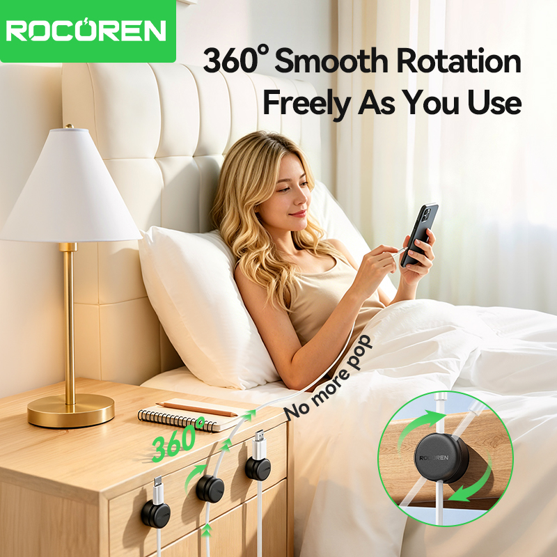 Rocoren rotating base magnetic - Cable Organizer Magnetic ulasan dan harga
