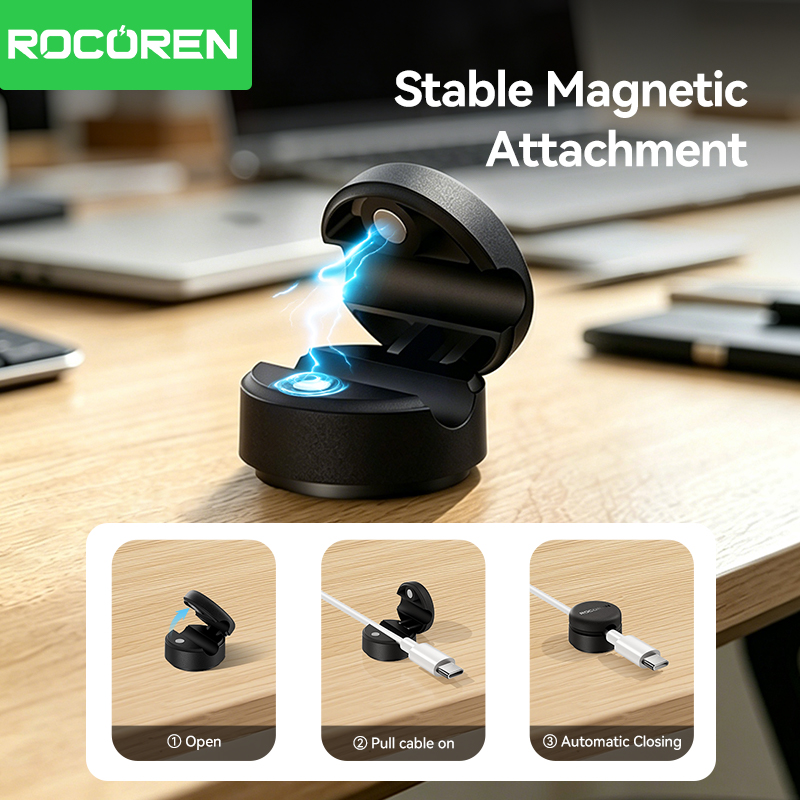 Rocoren rotating base magnetic - Cable Organizer Magnetic ulasan dan harga