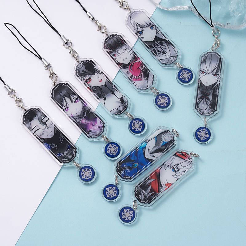 8pcs Anime Keychain Genshin Im - Phone Accessories Jewelry ulasan dan harga