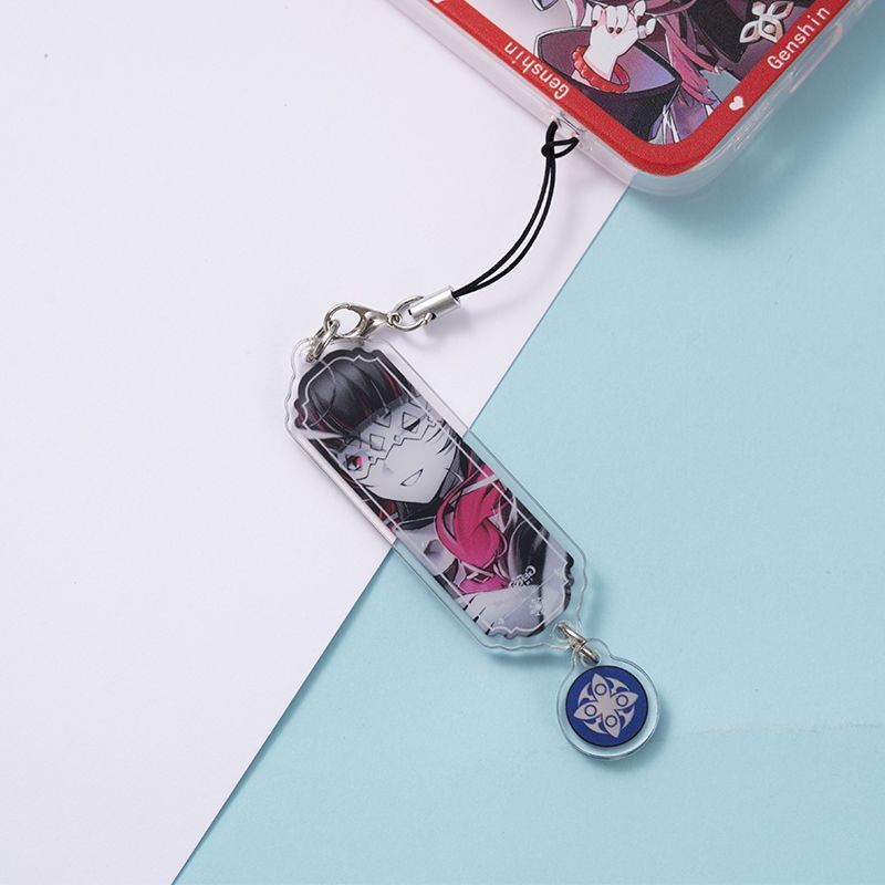 8pcs Anime Keychain Genshin Im - Phone Accessories Jewelry ulasan dan harga