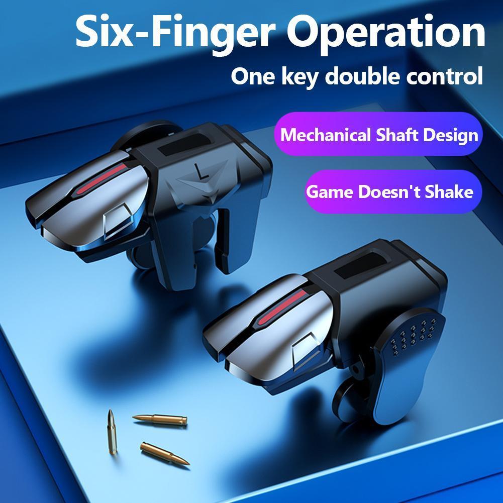 2pcs 6 Finger Gaming Trigger f - Gaming Controller Phone ulasan dan harga