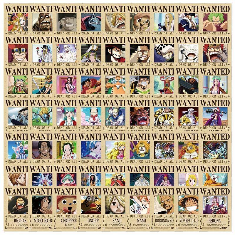 One Piece Sticker 140Pcs Wante - Phone Accessories Poster ulasan dan harga