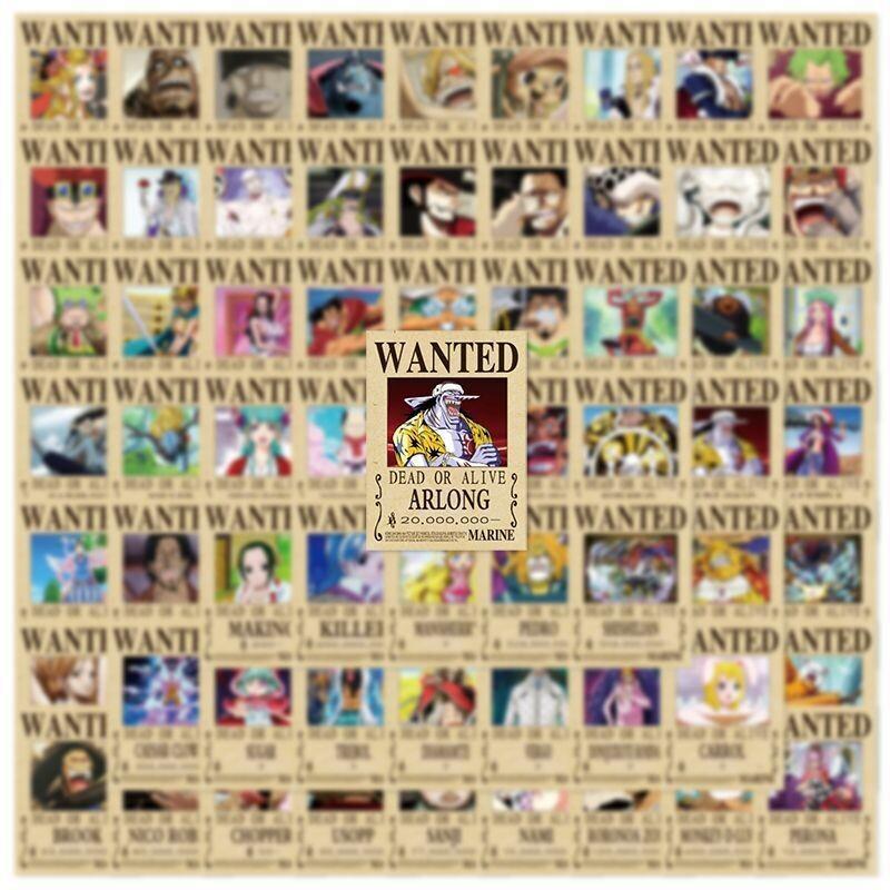 One Piece Sticker 140Pcs Wante - Phone Accessories Poster ulasan dan harga