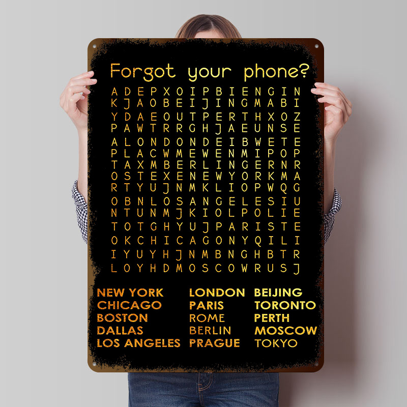 Forgot Your Phone Tinplate Pos - Phone Accessories Poster ulasan dan harga