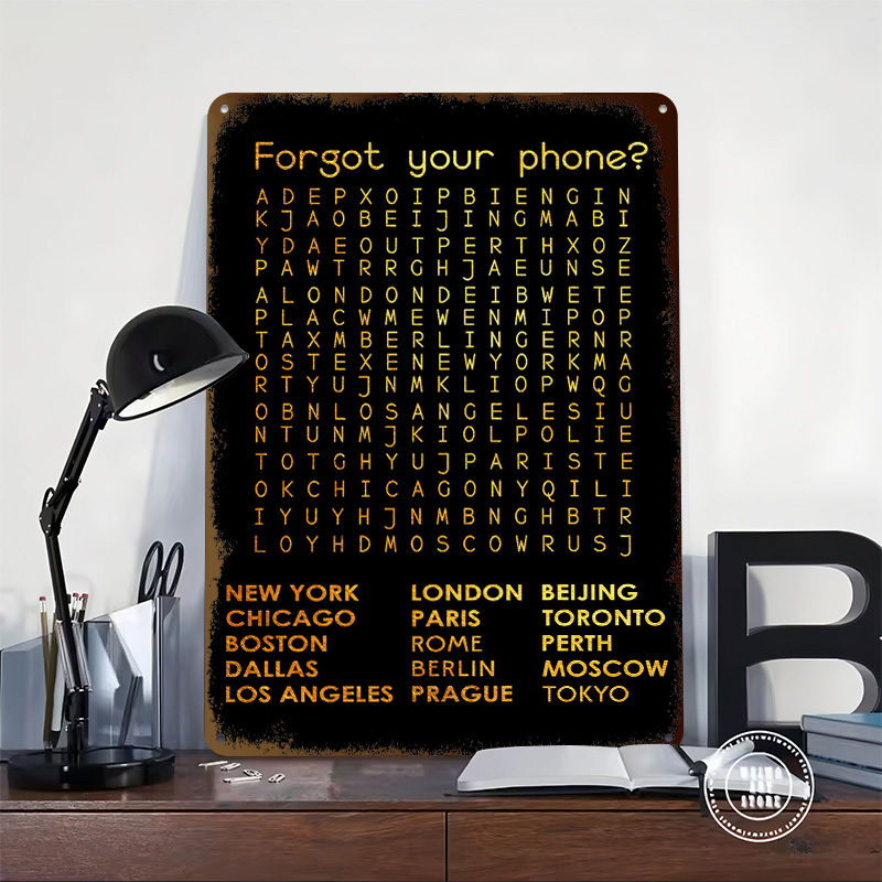 Forgot Your Phone Tinplate Pos - Phone Accessories Poster ulasan dan harga