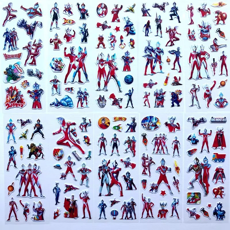 10pcs Cartoon Ultraman 3D Bubb - Phone Accessories For Kids ulasan dan harga