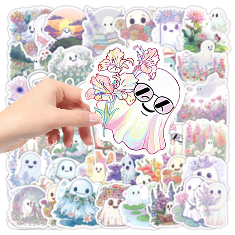 50PCS Cute White Ghost Graffit - Phone Accessories For Kids ulasan dan harga