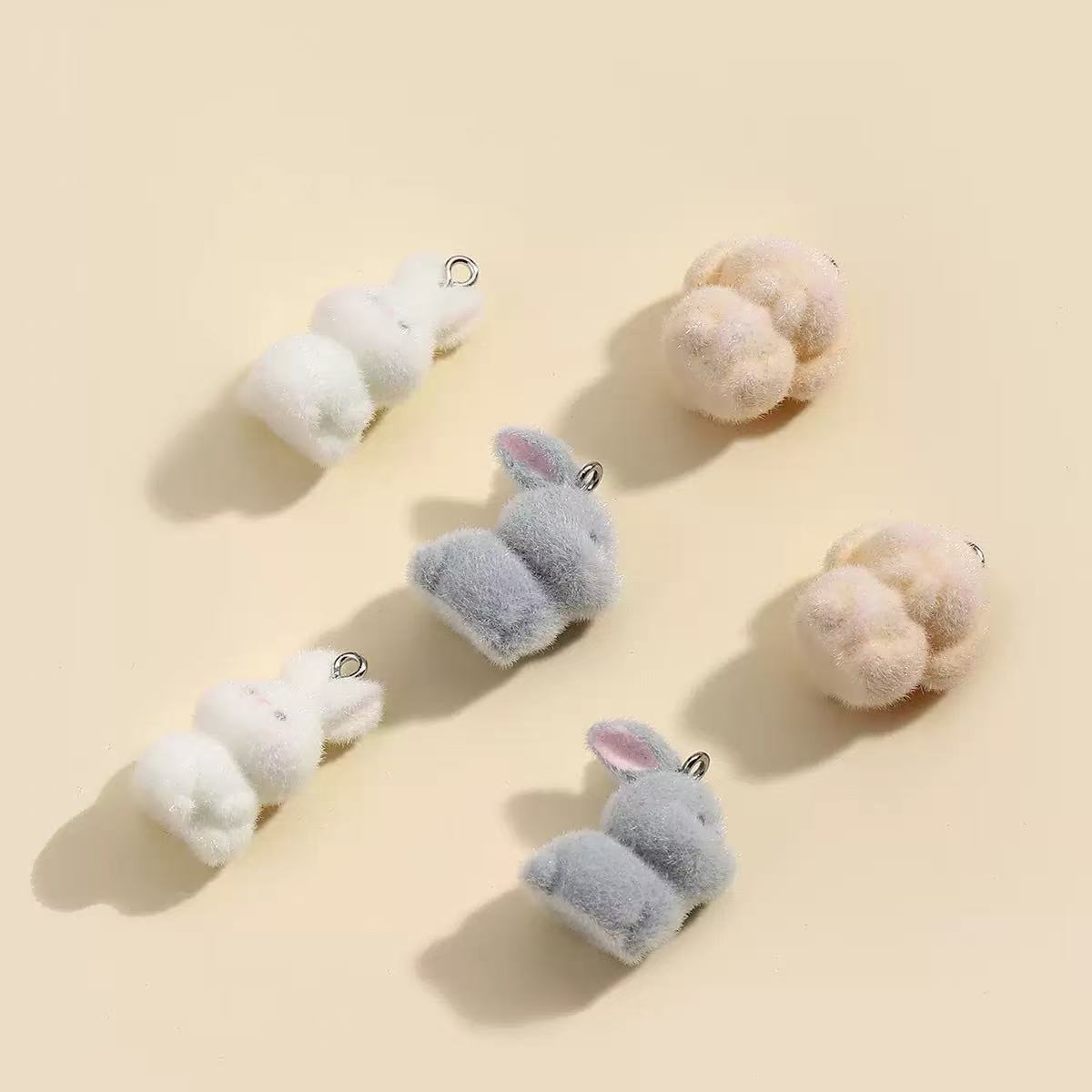 10pcs Flocking Little Rabbit R - Phone Accessories Jewelry ulasan dan harga