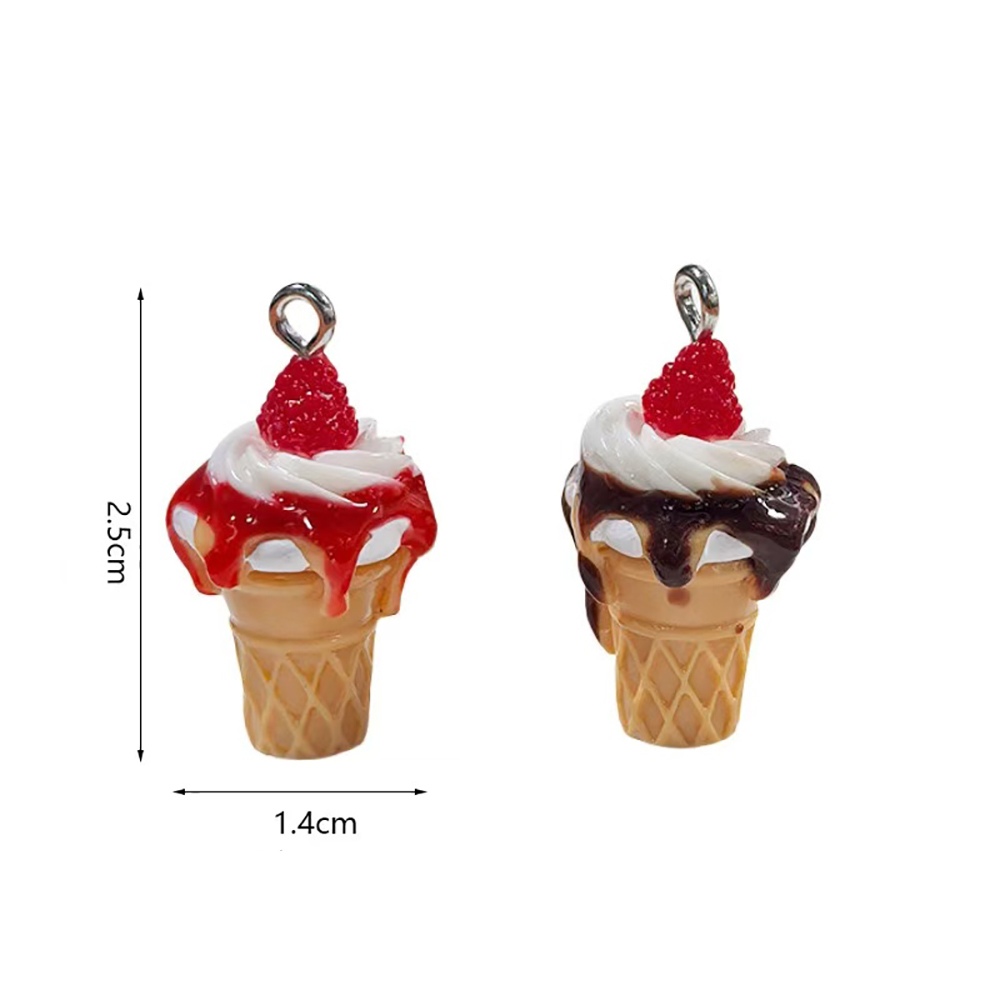 10pcs Strawberry Jam Ice Cream - Phone Accessories Jewelry ulasan dan harga